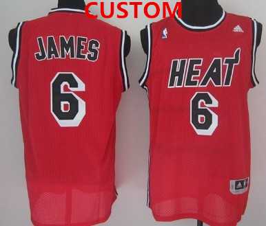 Men & Youth Customized Miami Heat ABA Hardwood Classics Swingman Red Jersey